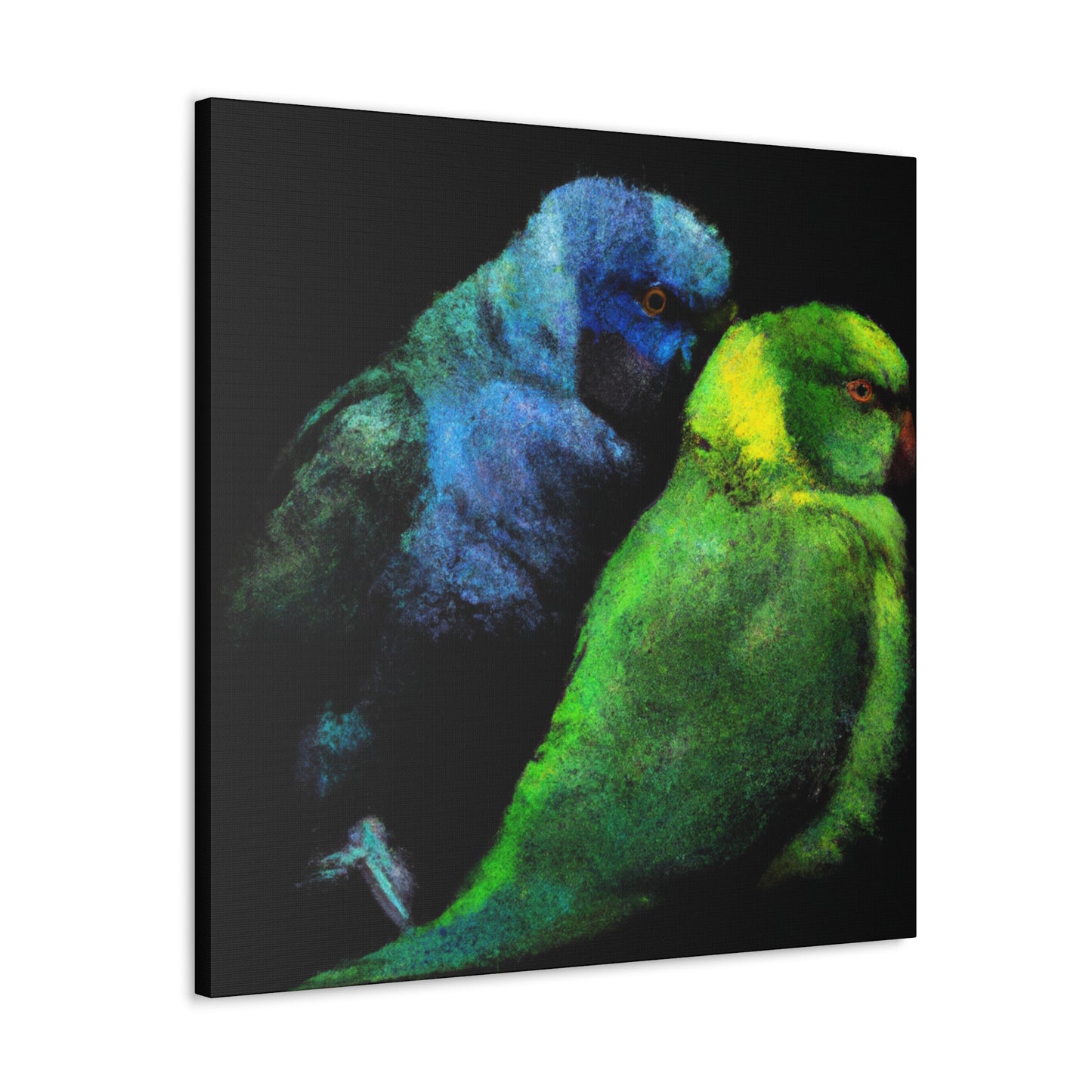 Lovebirds in Flight - Canvas