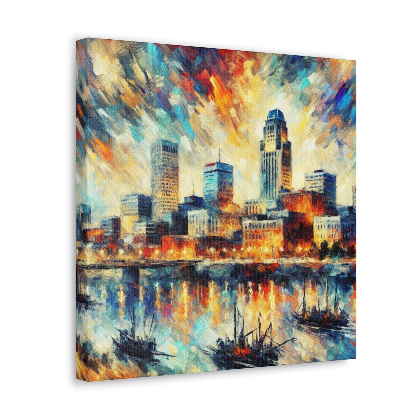 "Omaha's Dappled Riverbanks" - Canvas