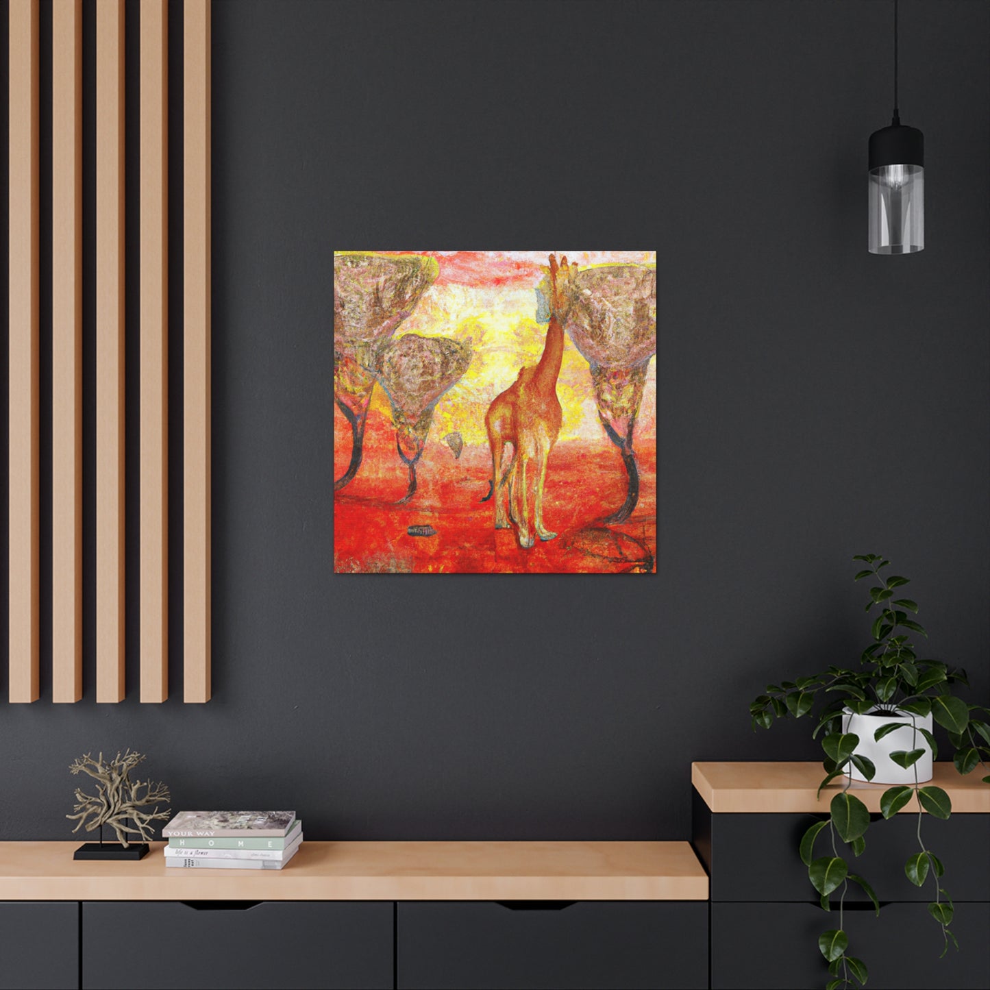 Giraffe's Surreal Dream - Canvas