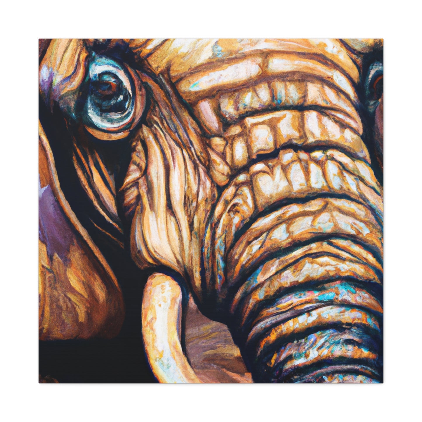 "Elephant in Hyperrealism" - Canvas