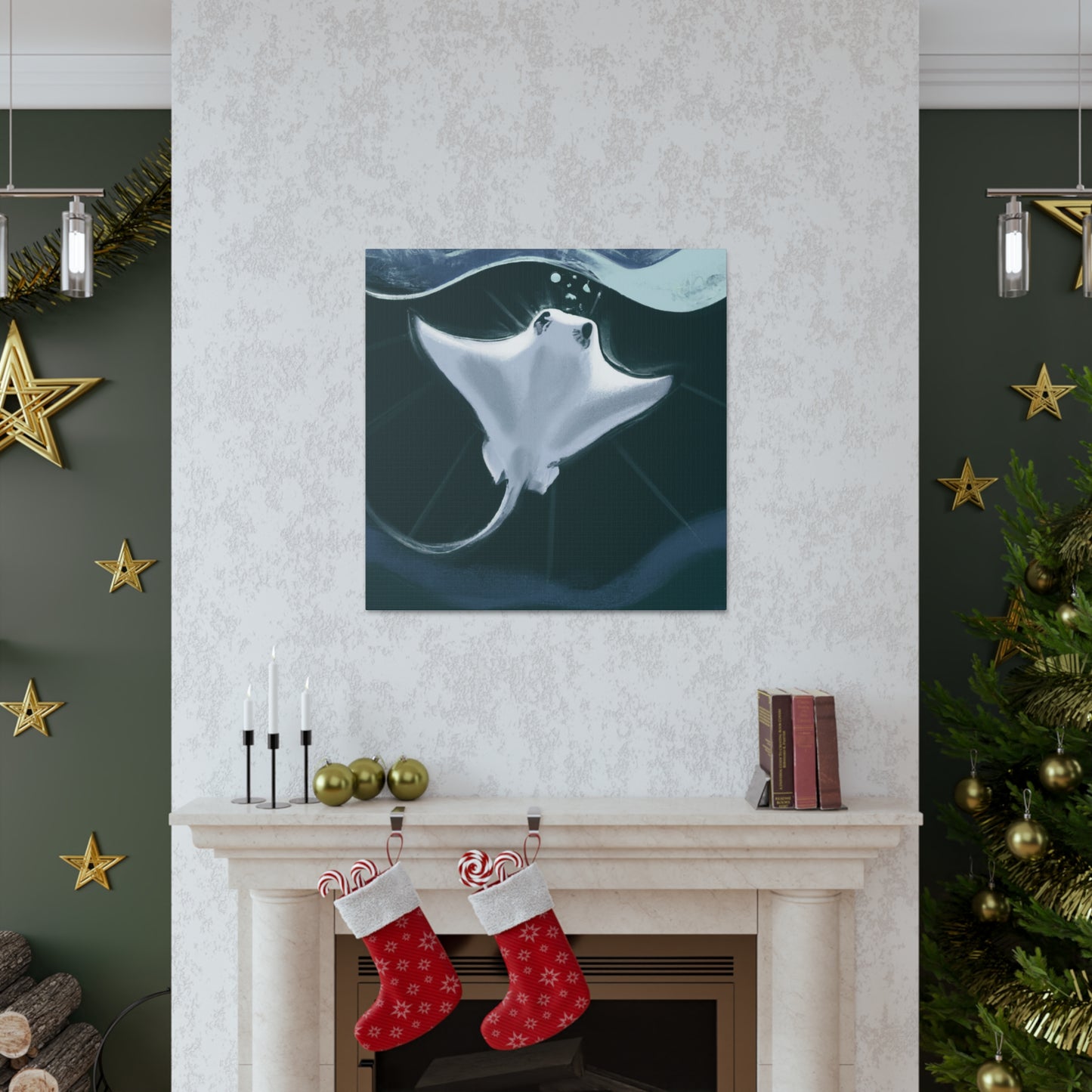 "Stingray in Art Deco" - Canvas