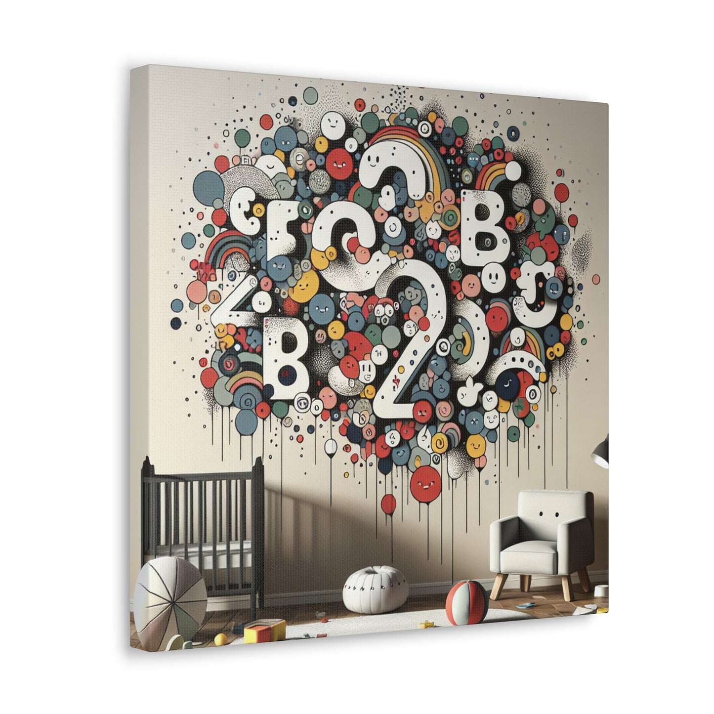 "Whimsical Typeface Wonderland" - Canvas