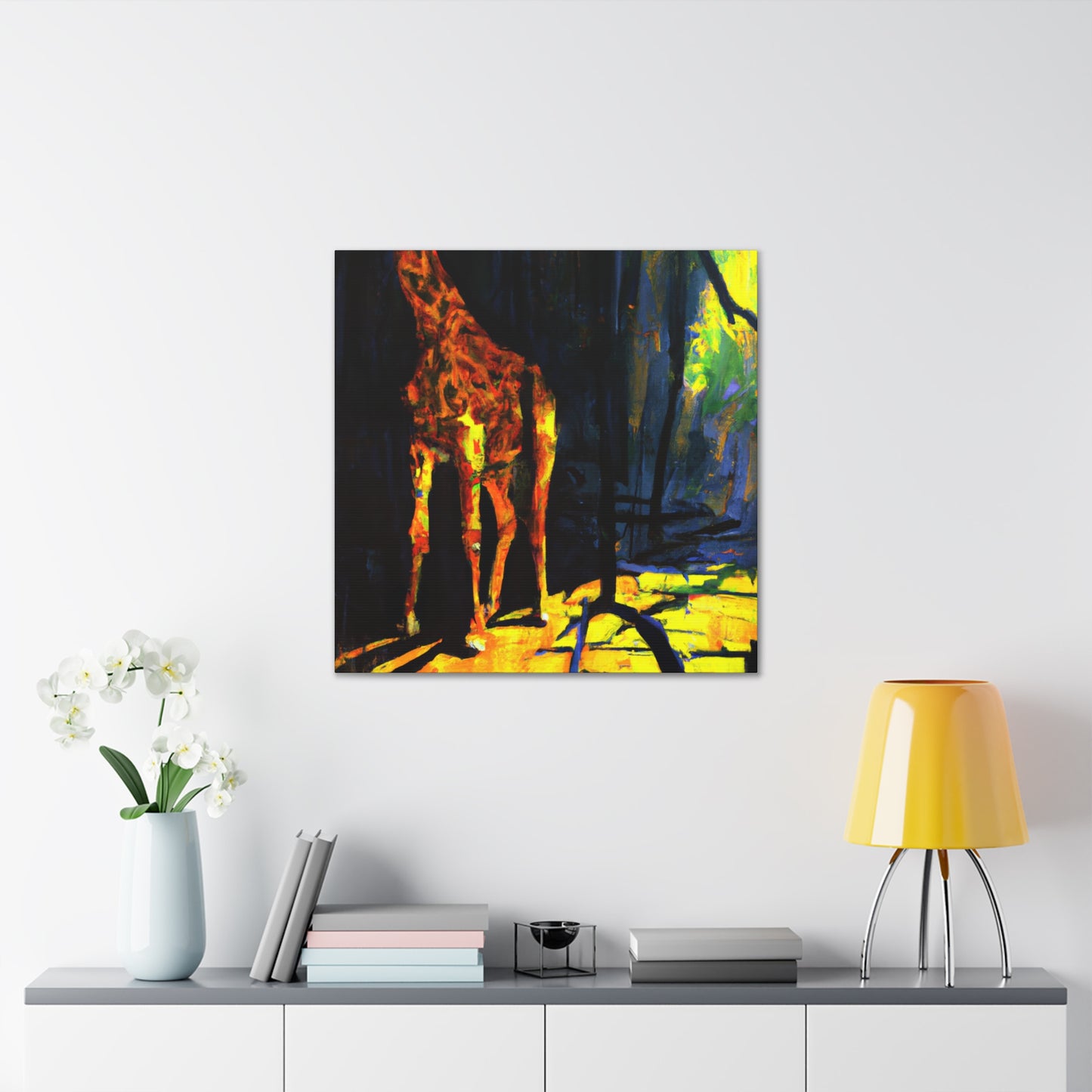 Giraffe on the Wall - Canvas