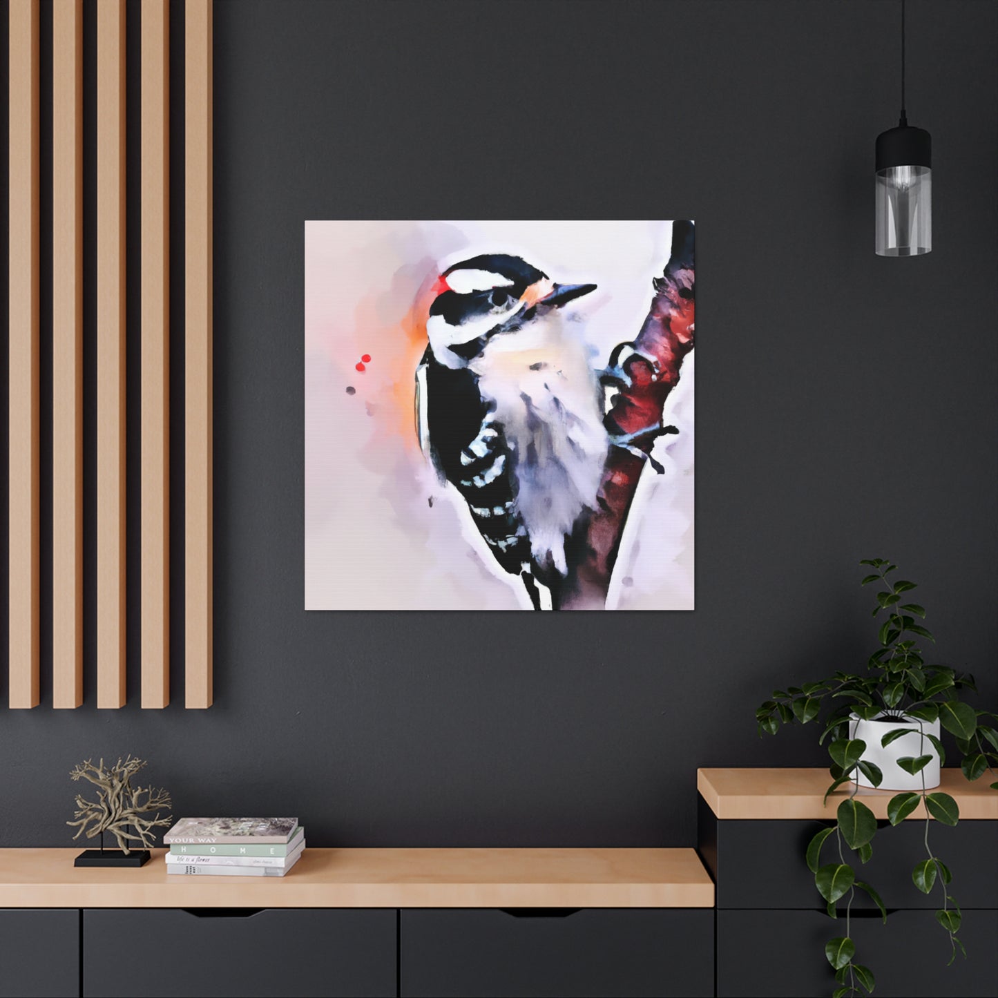 Downy Woodpecker Dream - Canvas