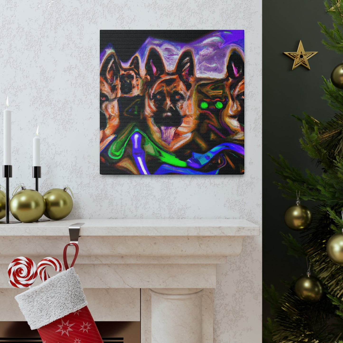 "German Shepherd Dreamscape" - Canvas