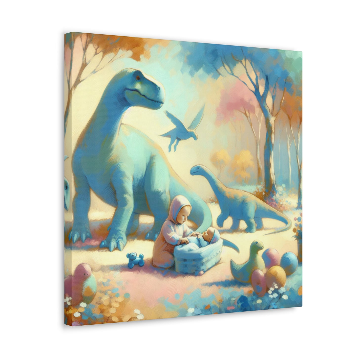 "Pastel Prehistoric Harmony" - Canvas