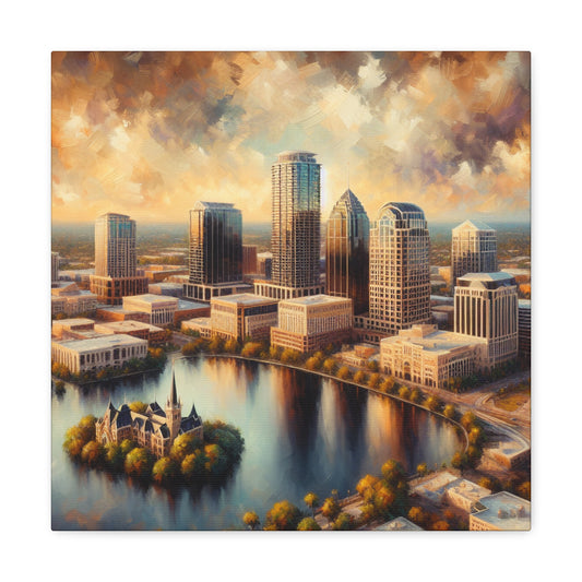 "Cityscape Dreams Unveiled" - Canvas