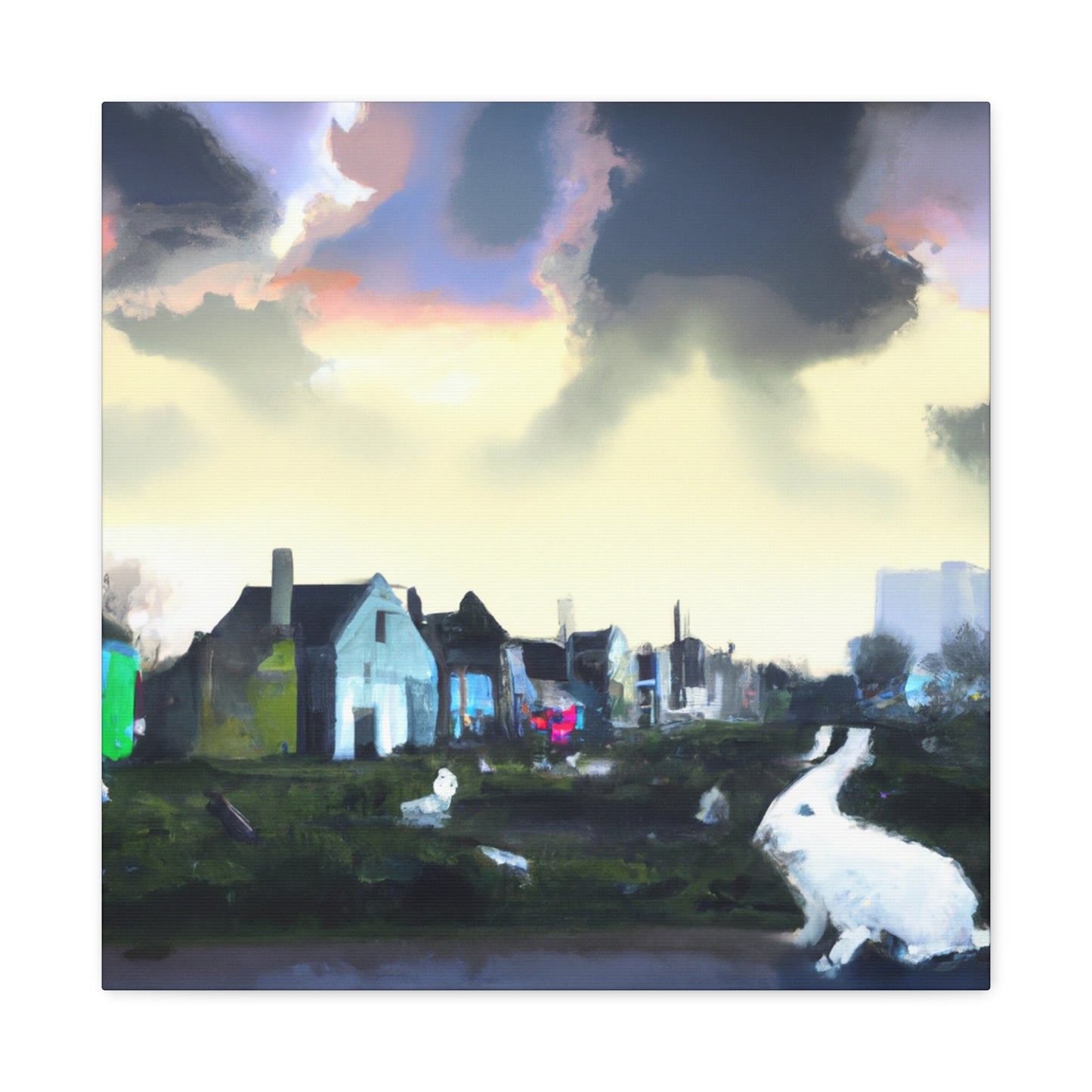 Rabbit's Urban Escape - Canvas