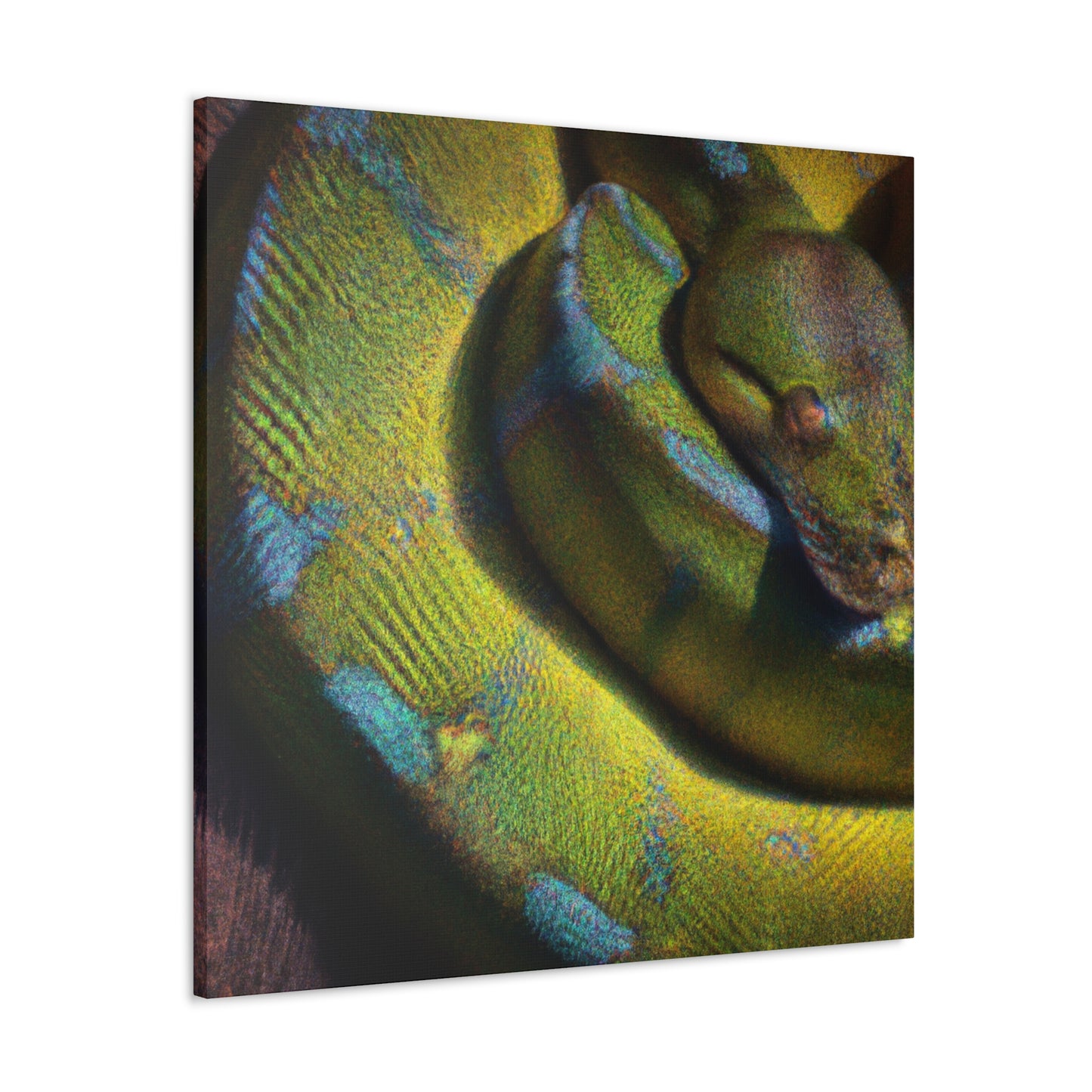 "Green Tree Python Shine" - Canvas