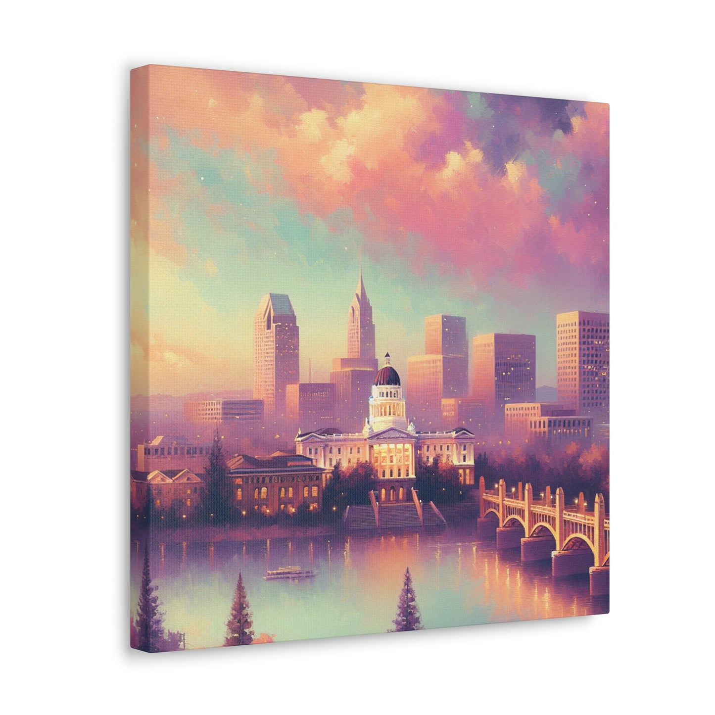 "Golden City Awakening" - Canvas