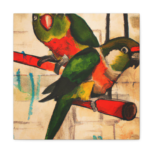 "Conures in Colorful Splendor" - Canvas