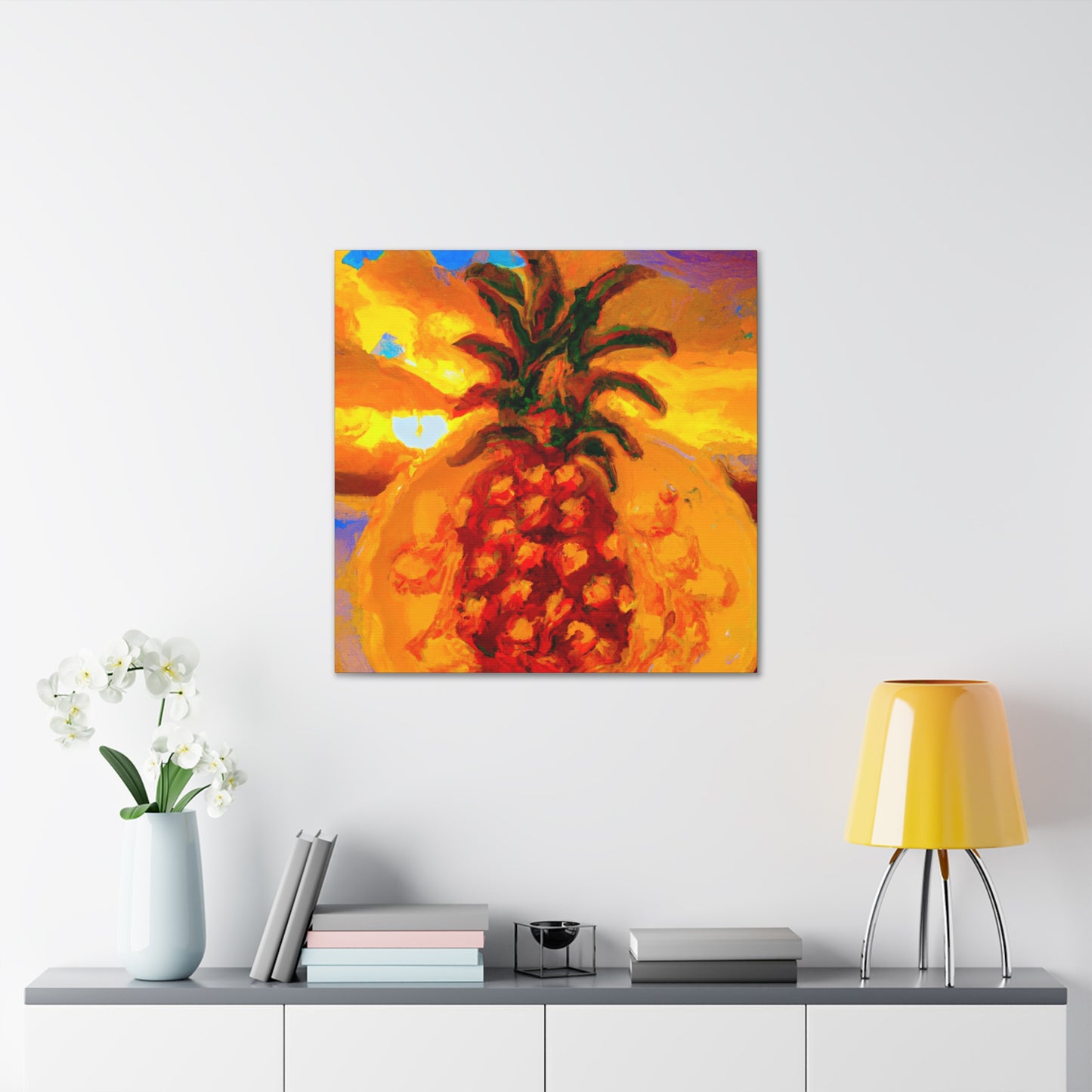 "Pineapple Paradise Scene" - Canvas