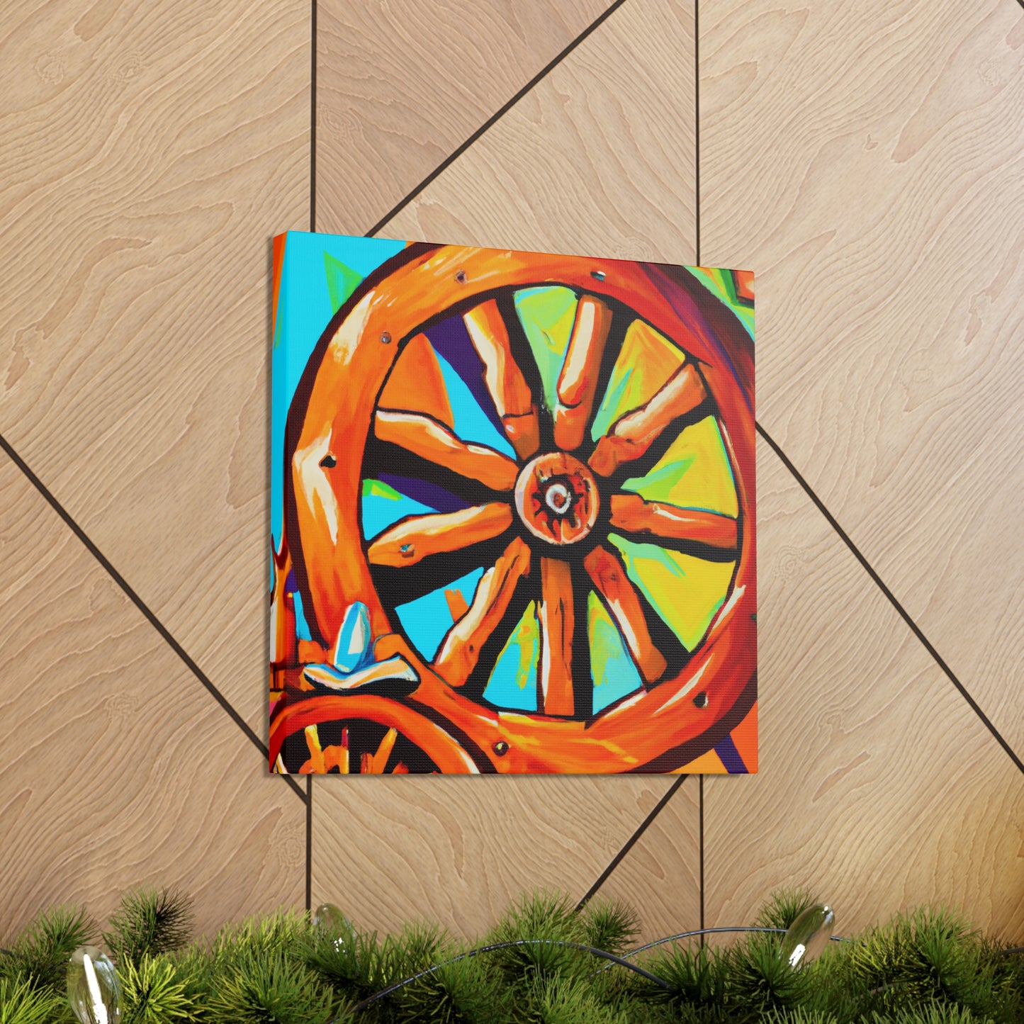 Wagon Wheel Art Deco - Canvas