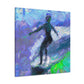 Surfers on Wave Crest - Canvas