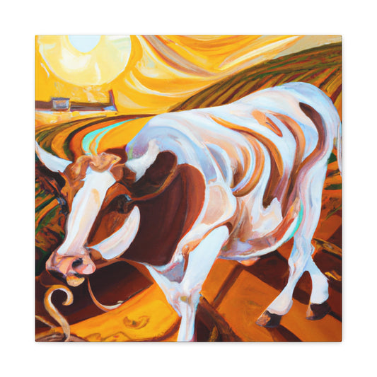 "Cow Amidst Foliage" - Canvas