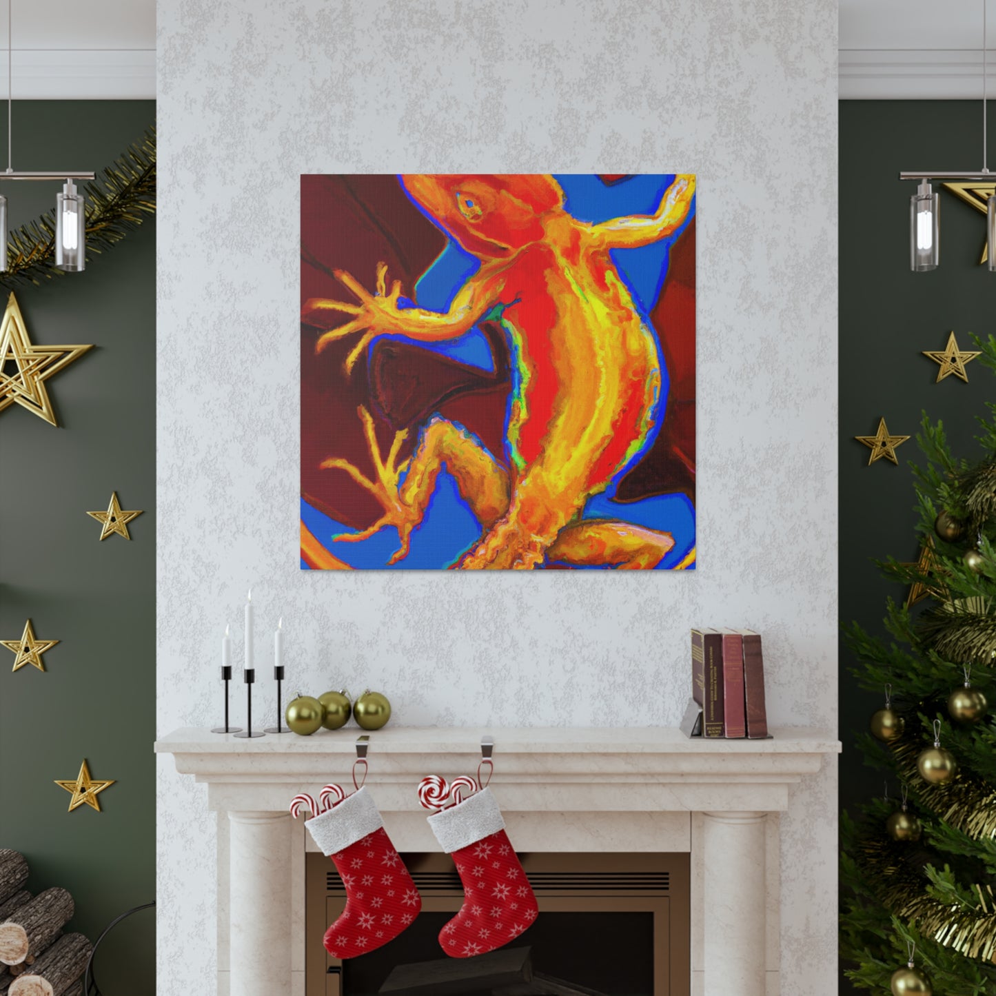 "Fanciful Frilled Lizard" - Canvas