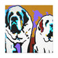 "Saint Bernard in Color". - Canvas