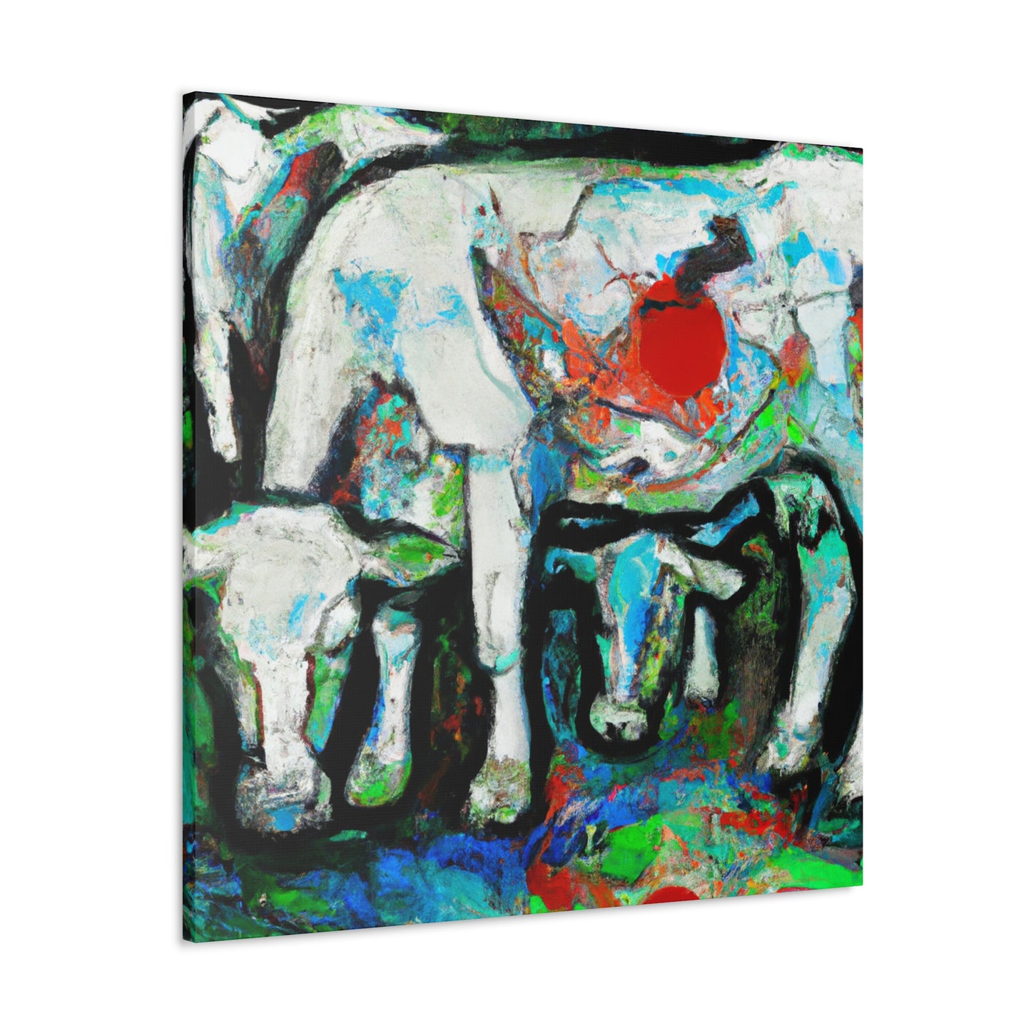 Cow's Abstract Tapestry - Canvas