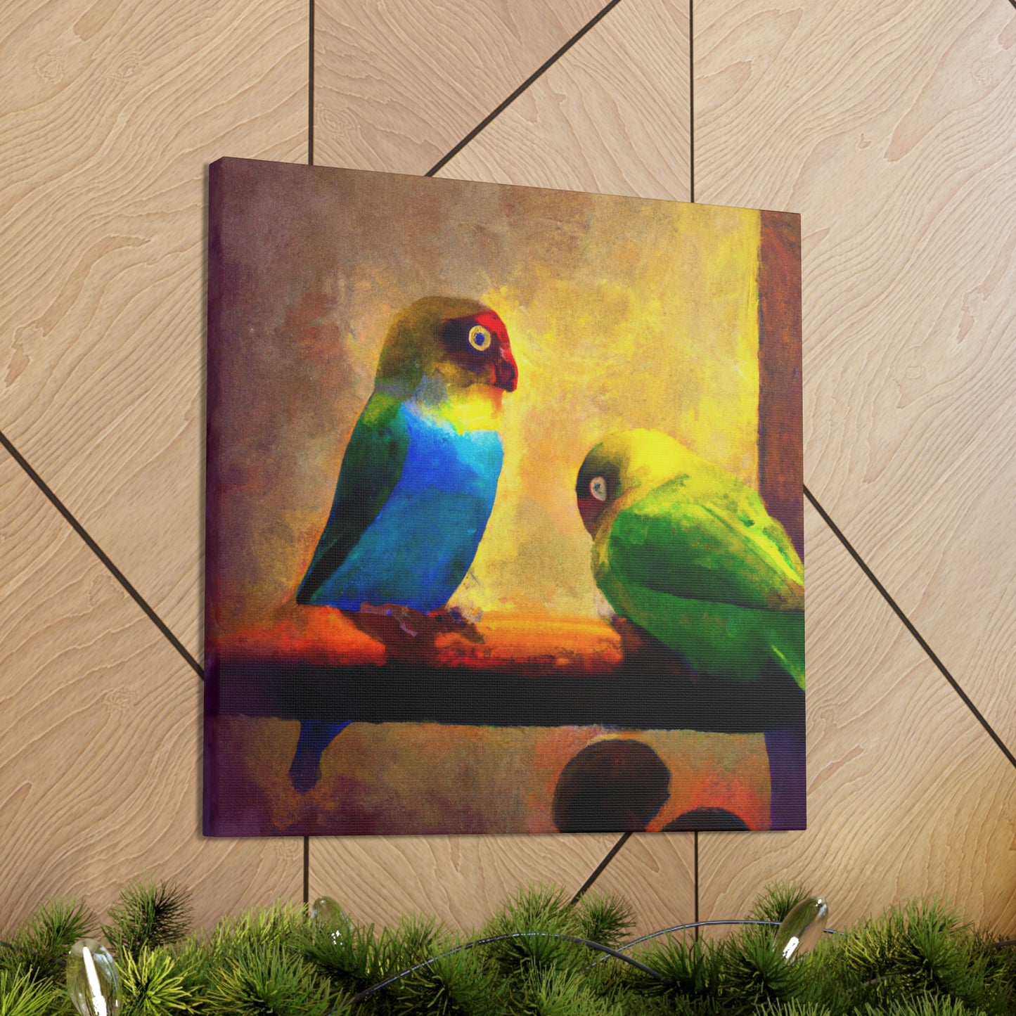 Lovebirds in Moonlight - Canvas