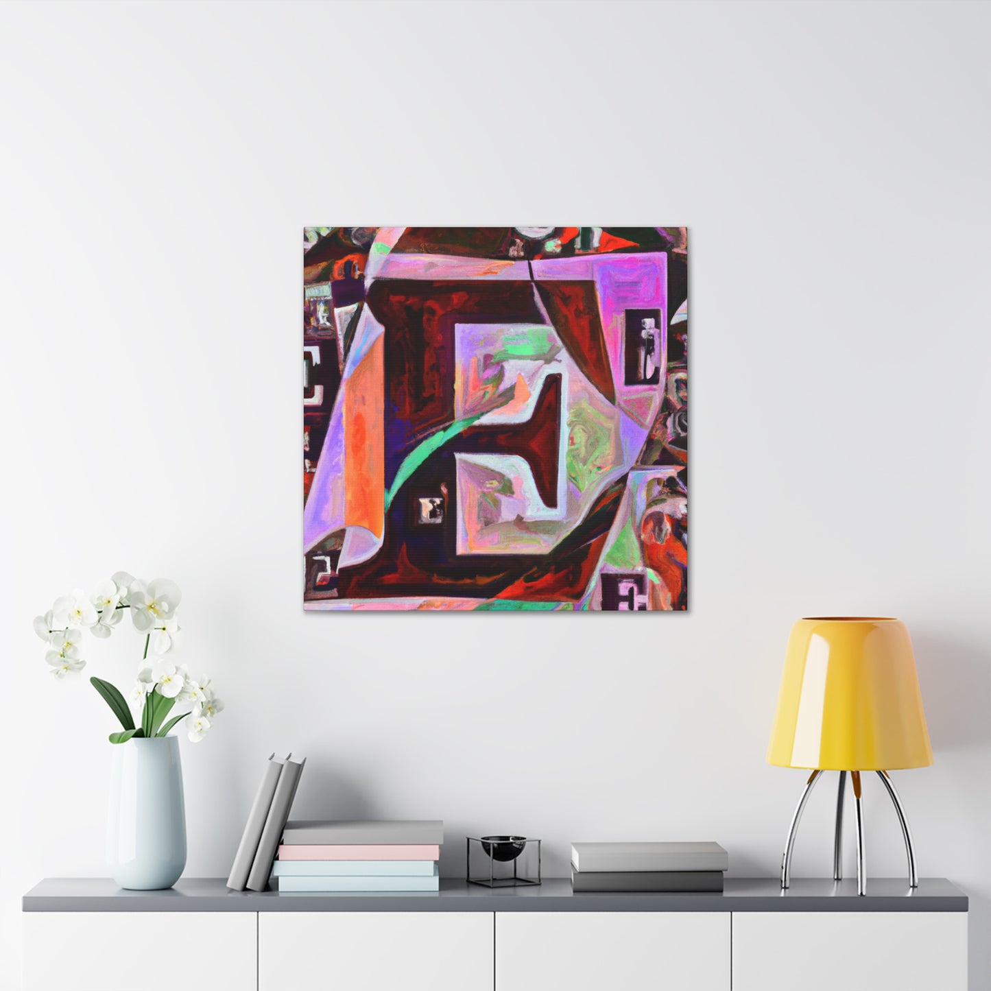 Geometric City Reflection - Canvas