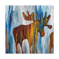 "Elk in Serene Reflection" - Canvas