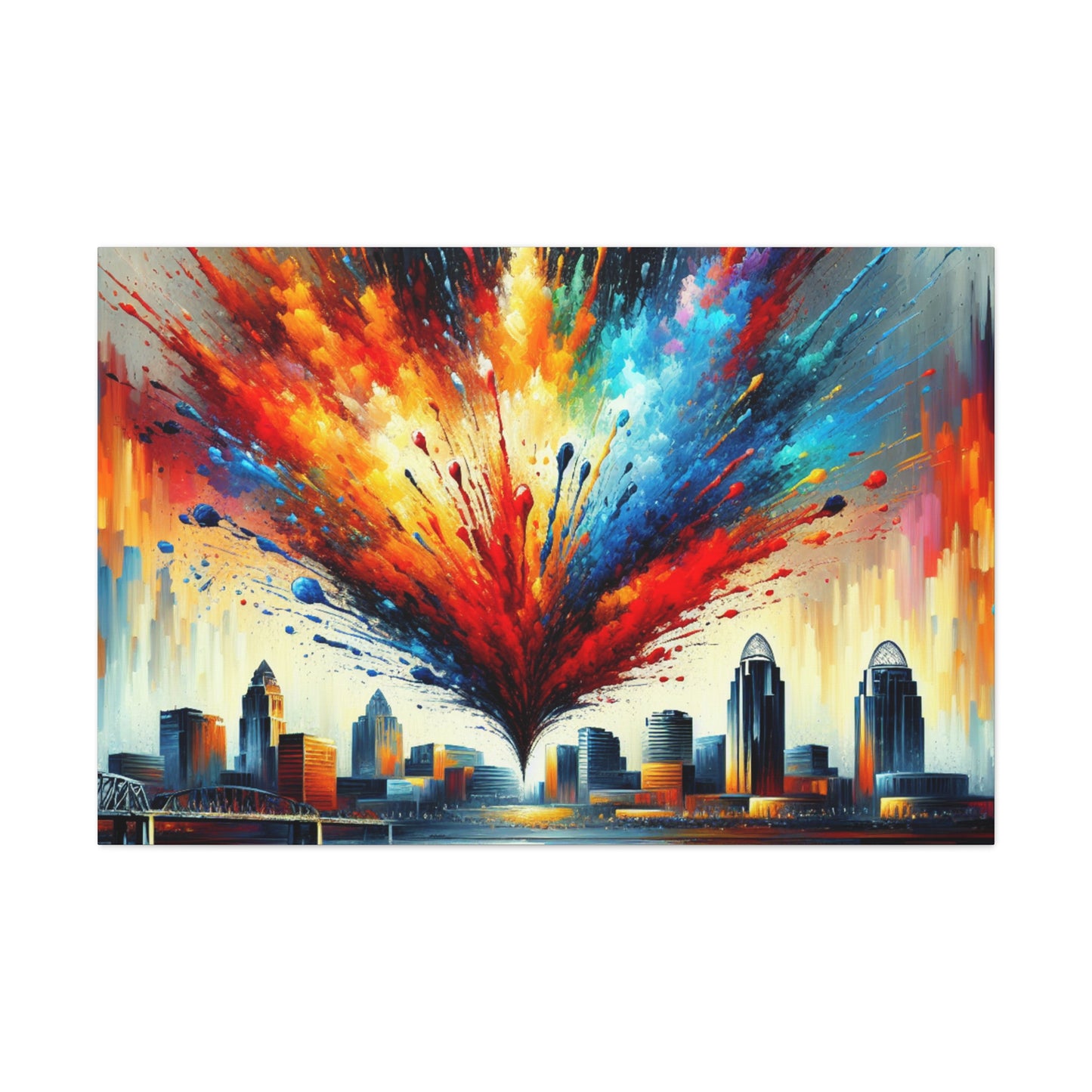 "Radiant Cincinnati Skies" - Canvas