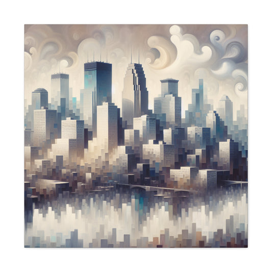 "Vibrant Metropolis Awakening" - Canvas