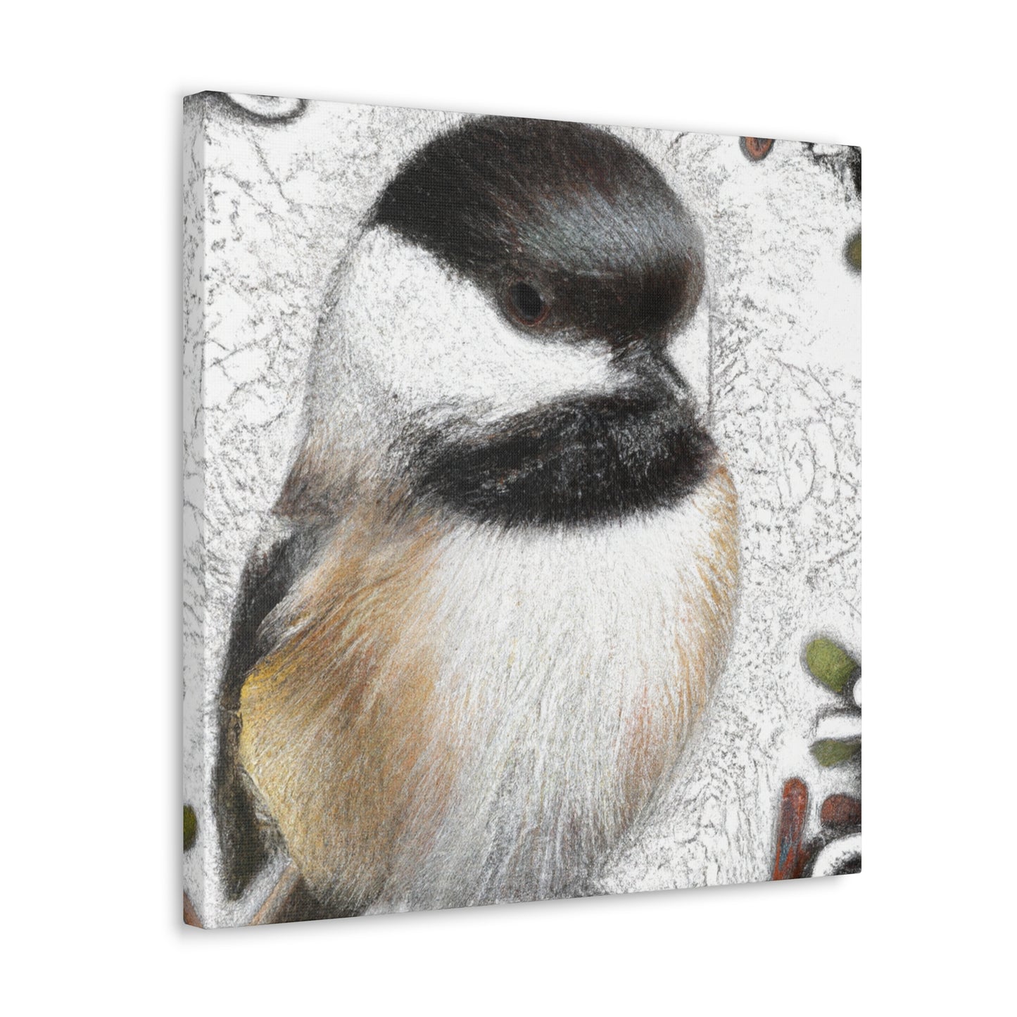 Black-Capped Chickadee Wonders - Canvas