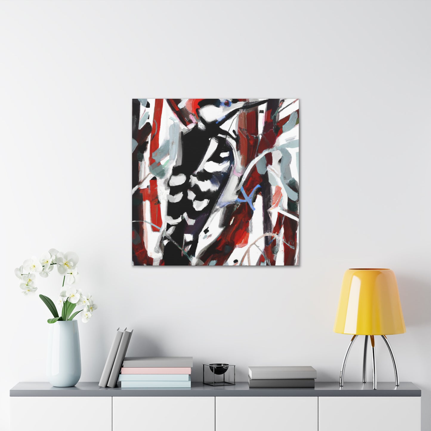 Downy Woodpecker Joy - Canvas