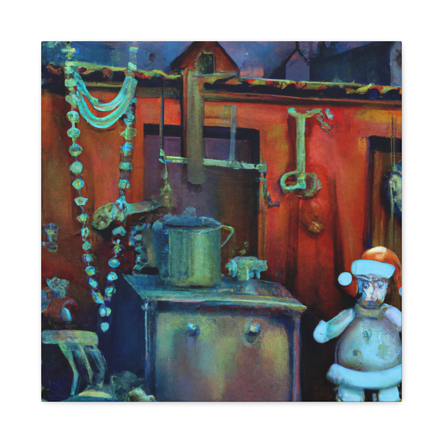 Santa's Surreal Workshop - Canvas