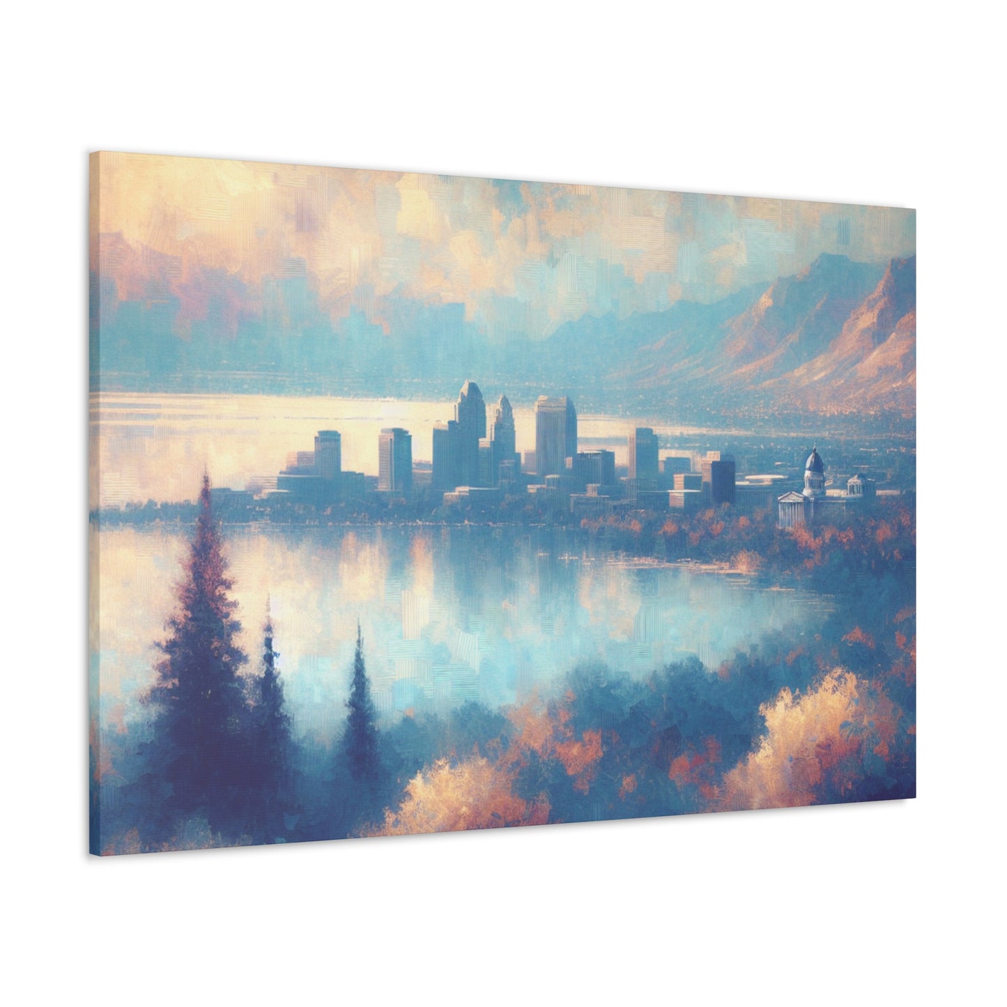 "Majestic Lake Serenity" - Canvas