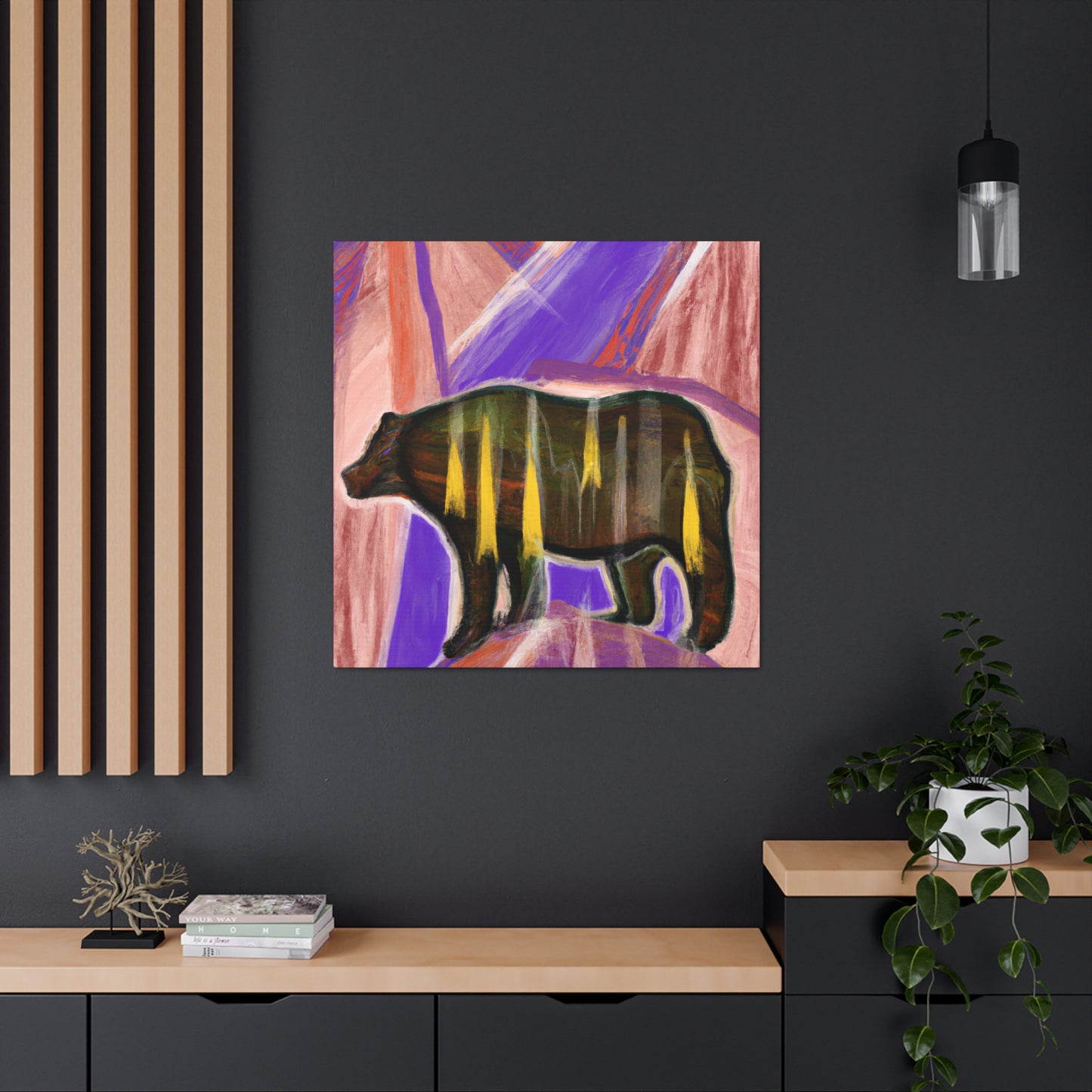 "Brown Bear and Glamour" - Canvas