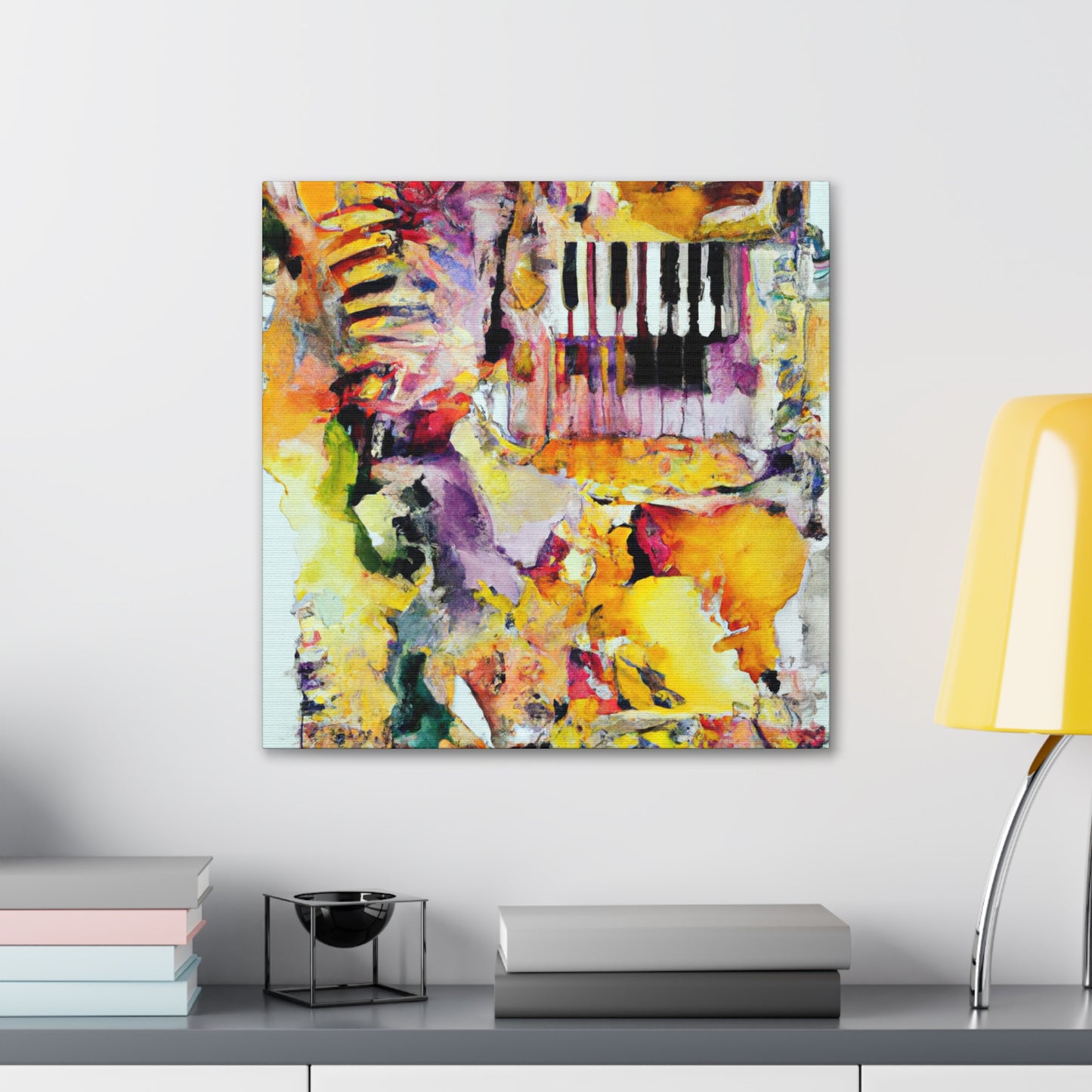 Harmonica's Expressionistic Pulse - Canvas