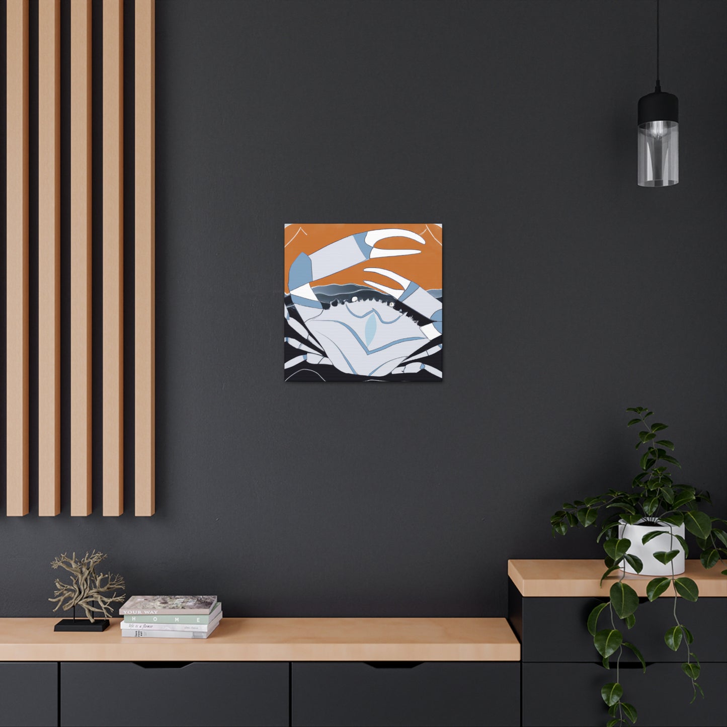 Crab in Art Deco - Canvas