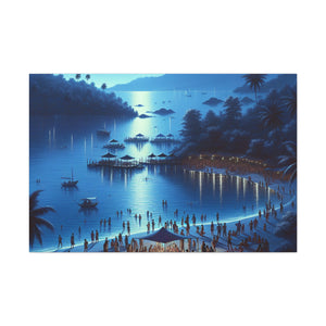 "Midnight Coastal Revelry" - Canvas