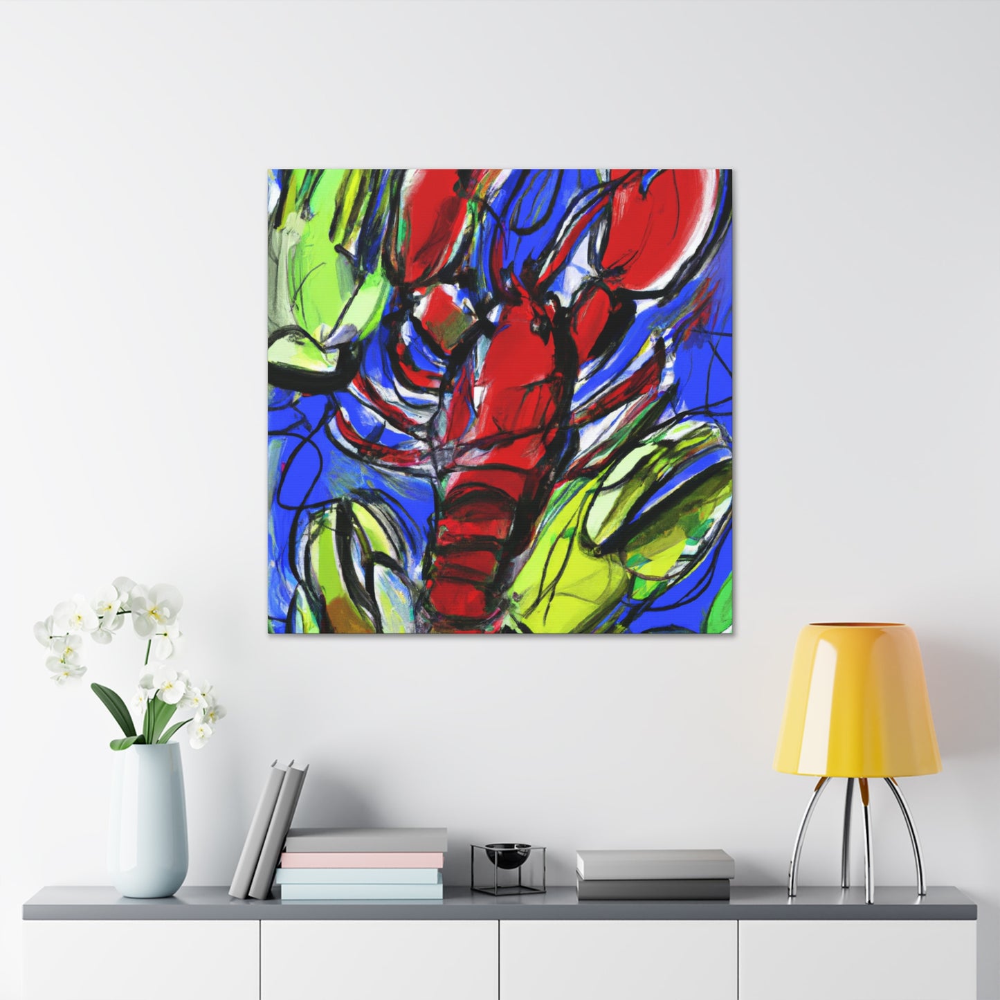 "Lobster's Silent Symphony" - Canvas