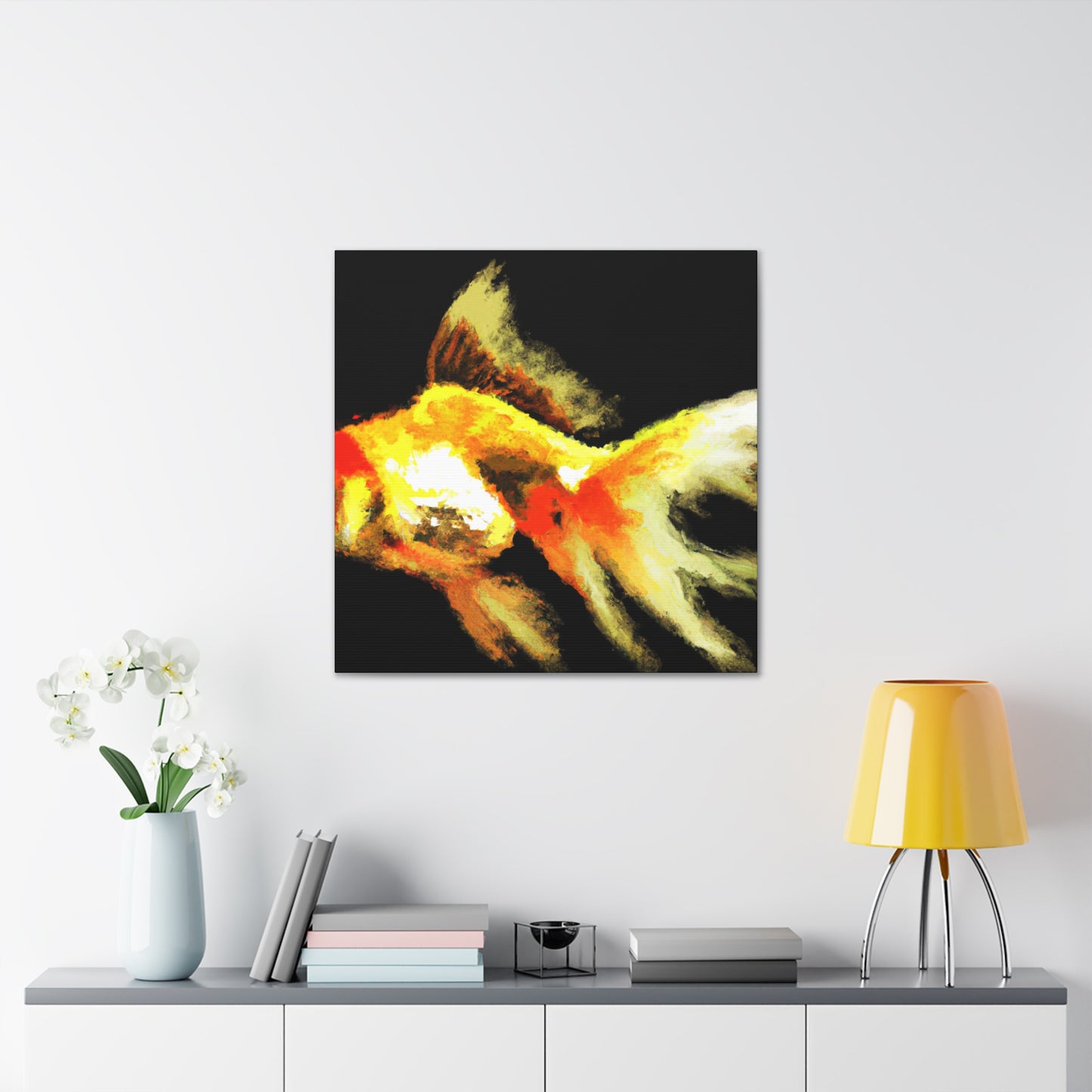 "Golden Fishes Abound" - Canvas