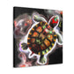 "Turtle of Scarlet Hues" - Canvas