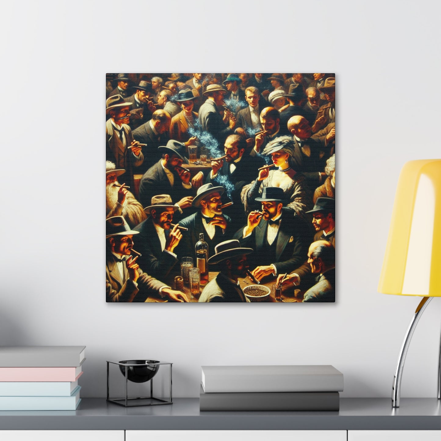 "Opulent Tobacco Lounge" - Canvas