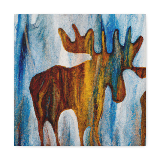 "Elk in Serene Reflection" - Canvas