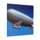 "Floating Through Sky: Blimp" - Canvas