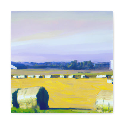 "Serene Hayfield Dreamscape" - Canvas