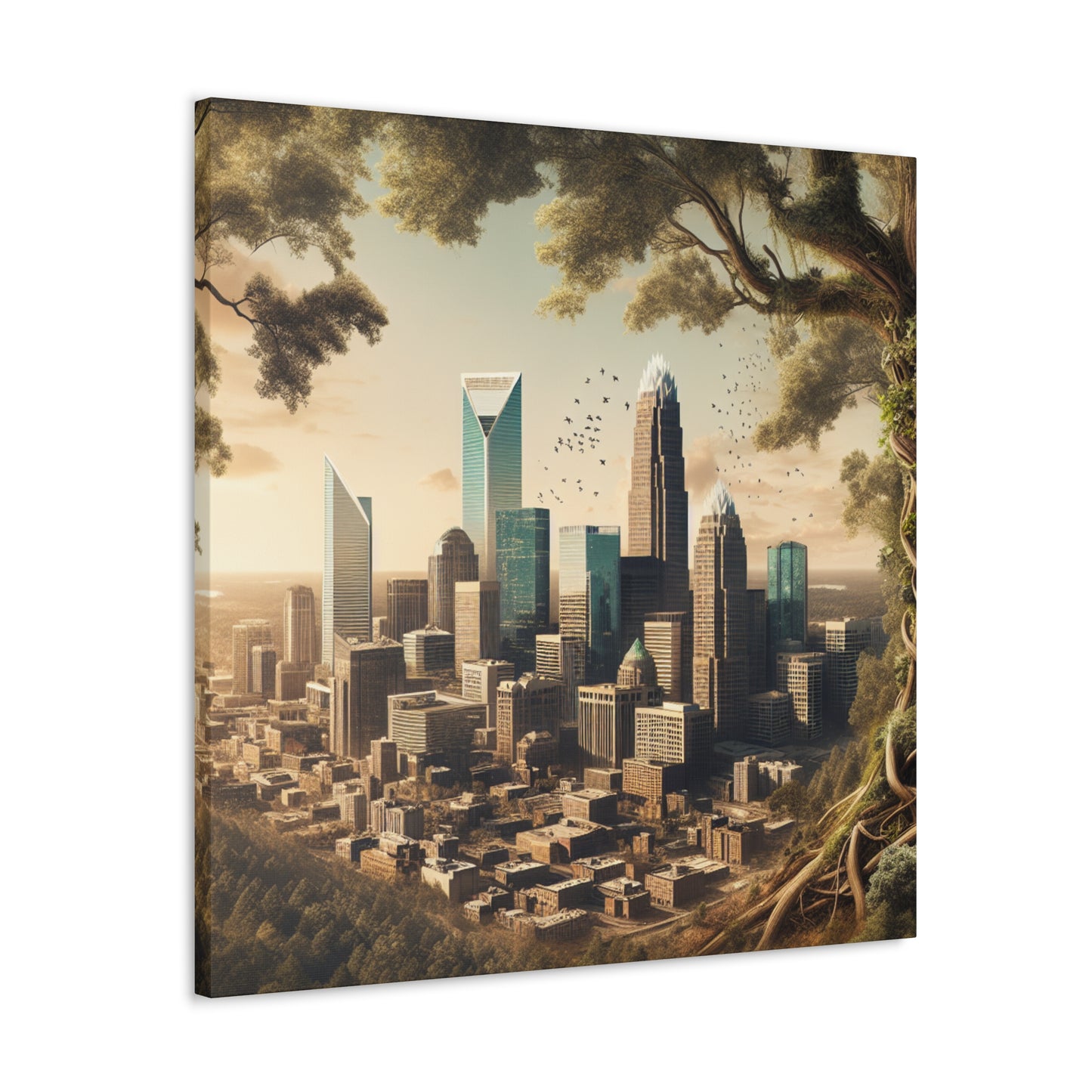 "Urban Dreams Unveiled" - Canvas