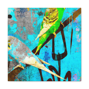 "Parakeets in Flight" - Canvas