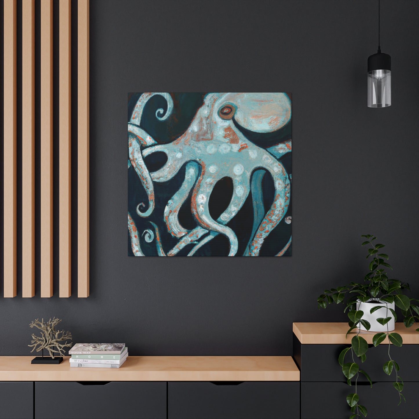 "Octopus in Art Deco". - Canvas