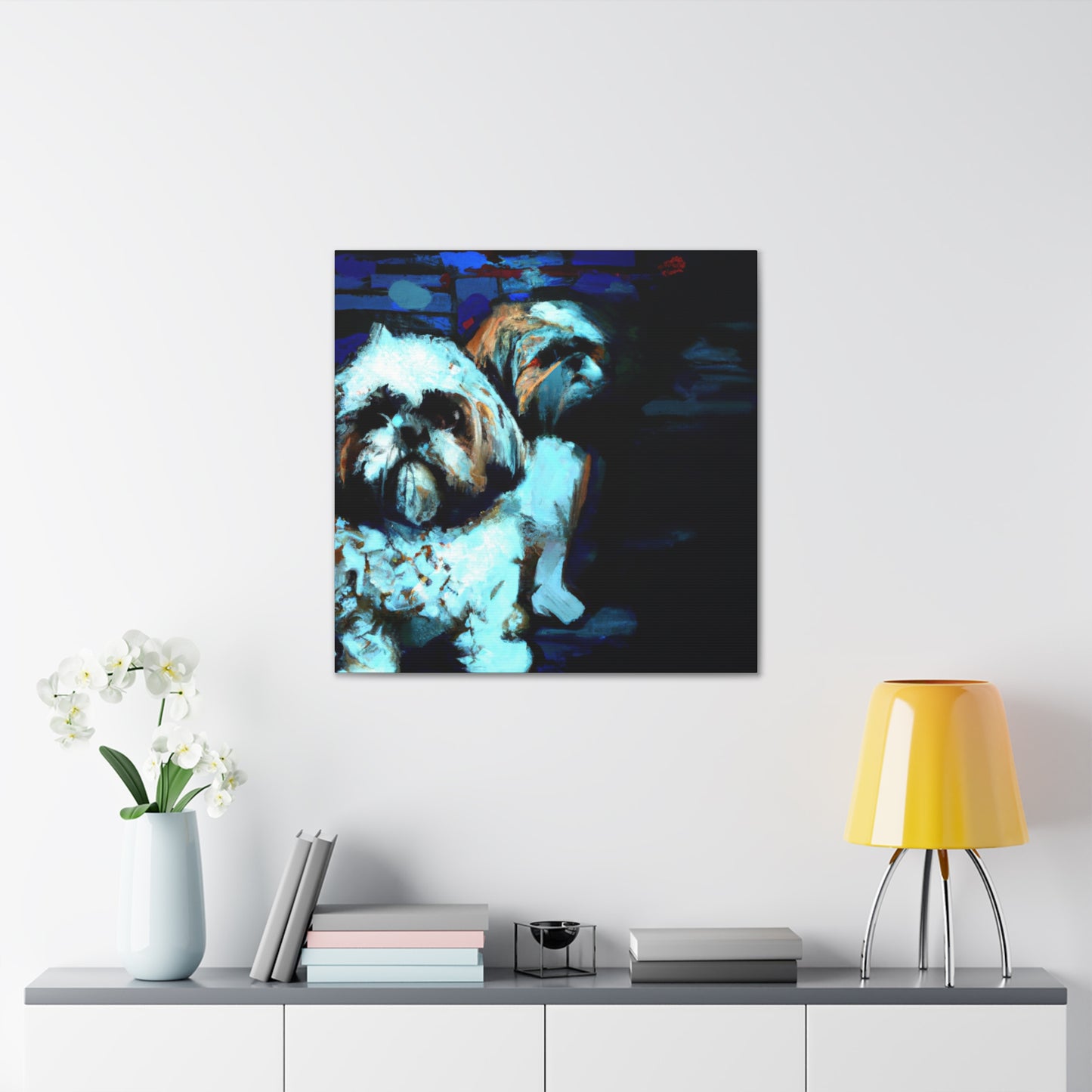 "Shih Tzu's Delightful Dance" - Canvas