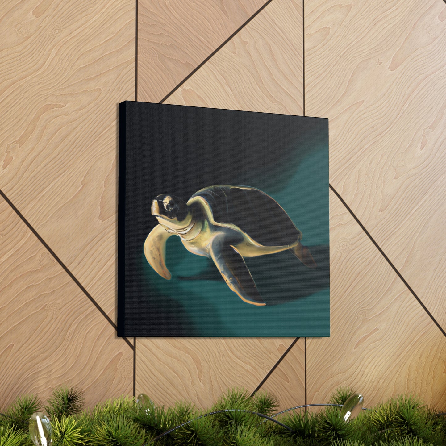 "Sea Turtle Reflection" - Canvas