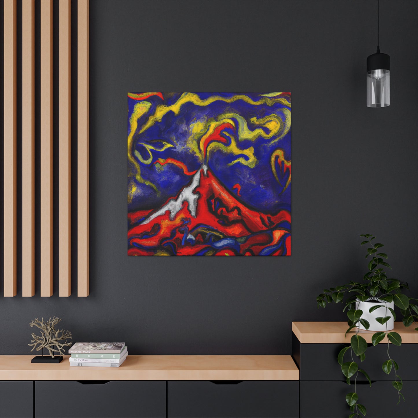 "Volcano in Eruption" - Canvas