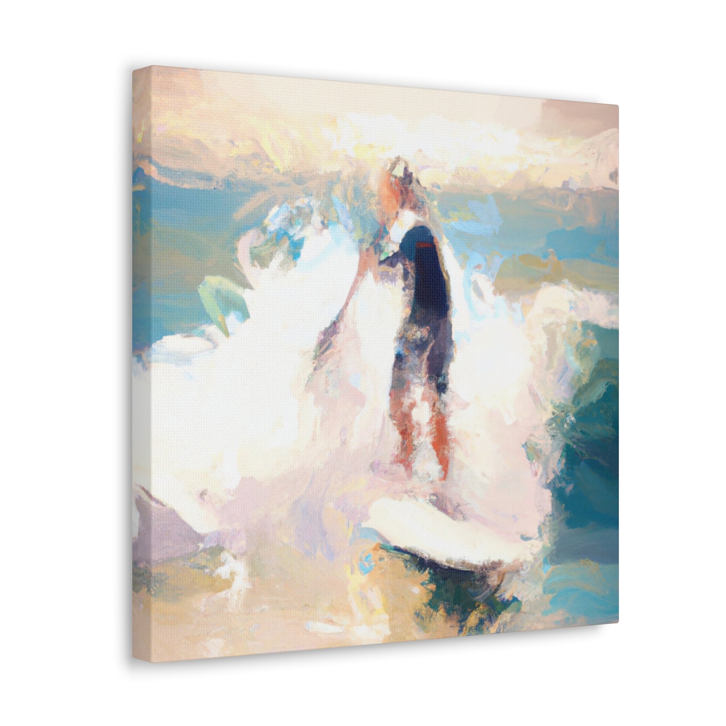 Surfers on Sunset Beach - Canvas