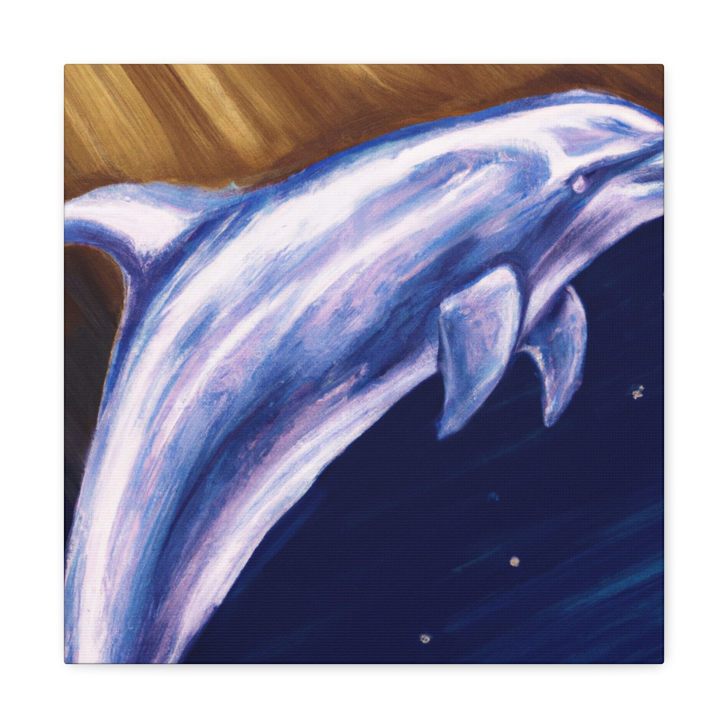 "Dolphin's Joyful Dance" - Canvas